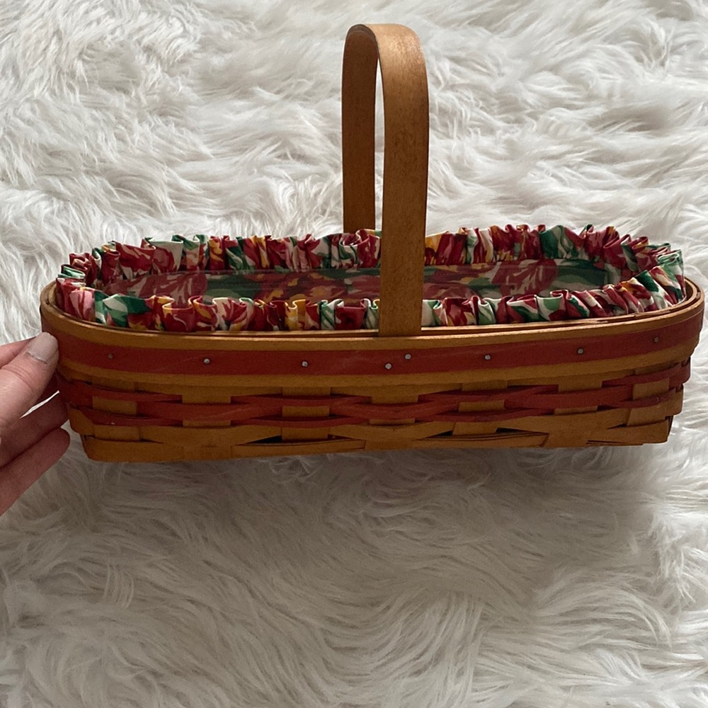 Longaberger 1995 May Series Tulip Basket with Liner & Protector